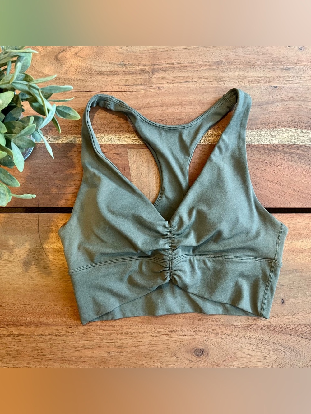 PARAGON Olive Green Racerback Bralette
